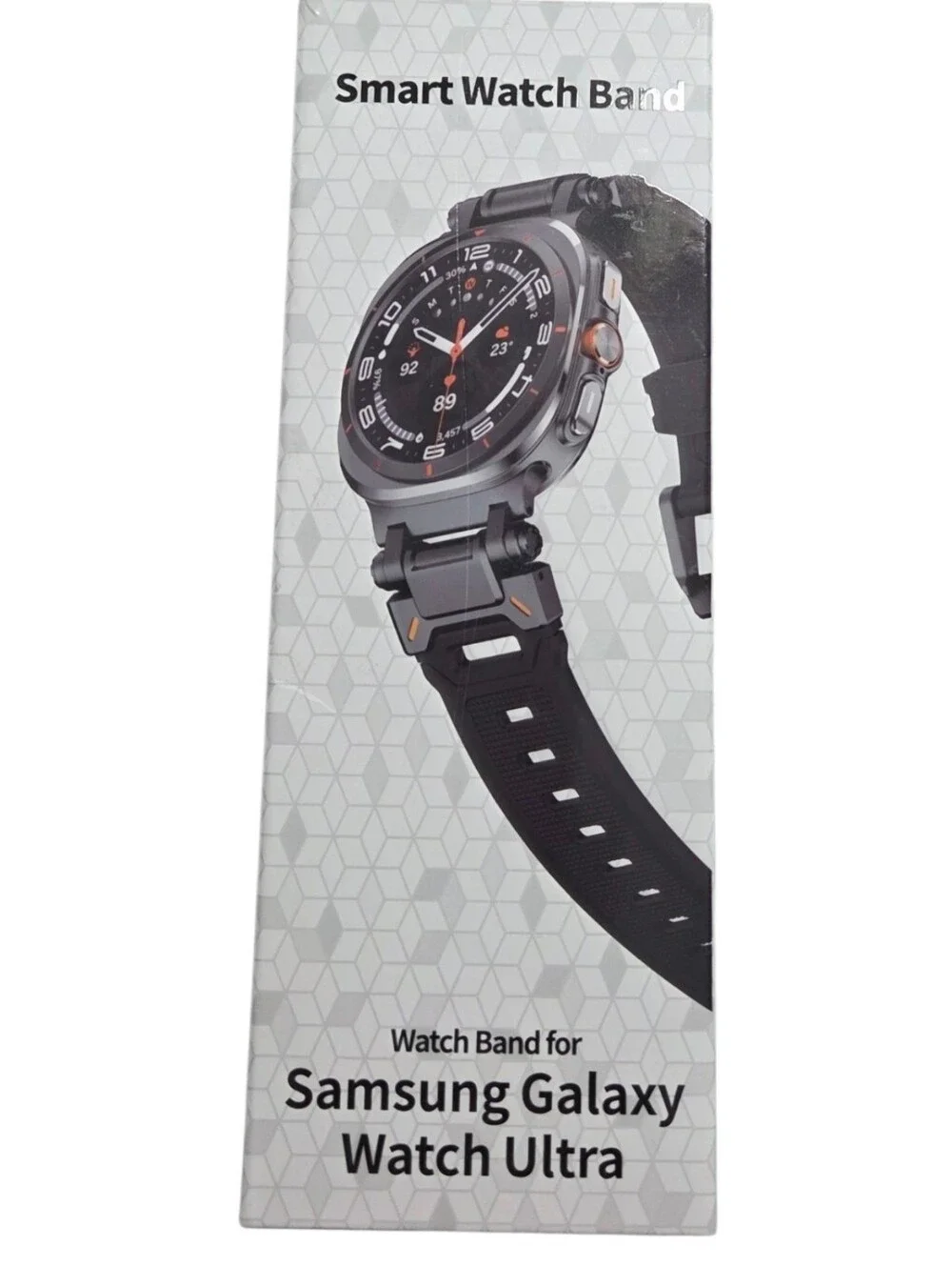 Samsung Galaxy Watch Ultra Black Silicone Sport Band 47mm Replacement Strap
